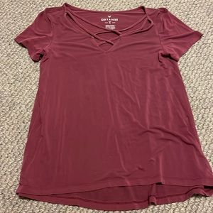 crossed front soft and sexy shirt